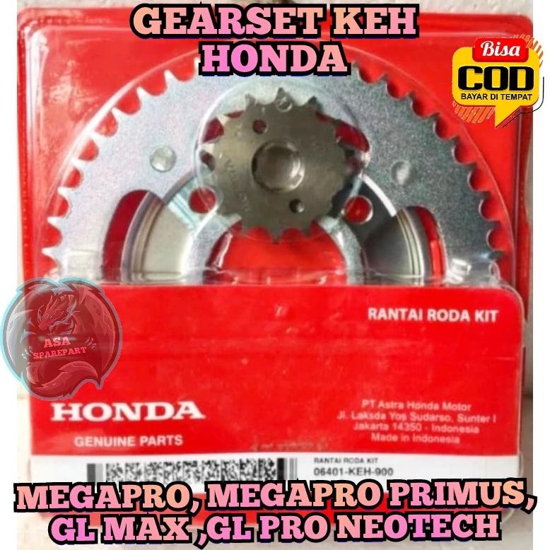 Gearset Keh Asli Original Motor Honda MEGAPRO Lama , MEGA PRO PRIMUS , GL MAX , GL PRO NEOTECH GIR G