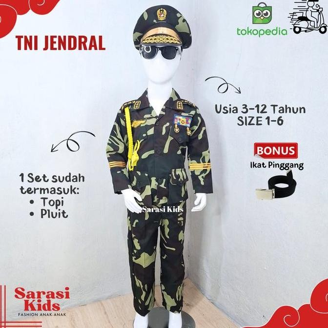 Baju Tni Jendral Anak Laki Laki Baju Tni Loreng Baju Tentara Anak Anak