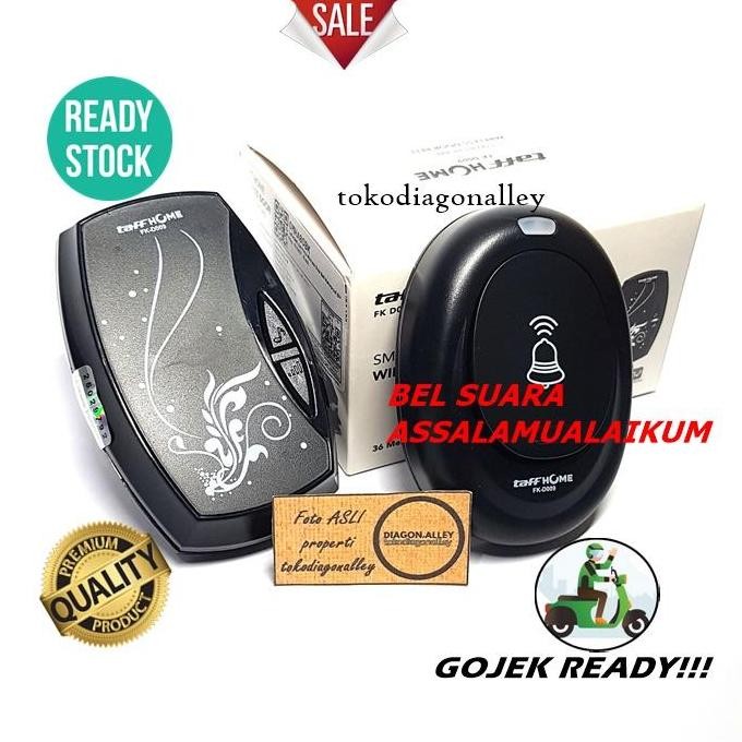 Bel Rumah Tanpa Kabel Assalamualaikum Bel Pintu Assalamualaikum Bel Pintu Wireless Door Bell Waterpr