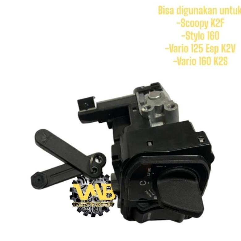 Kunci Kontak Keyless Set Switch Handle Lock Honda Motor Vario 160 Vario 125 Stylo 160 Scoopy New K2S
