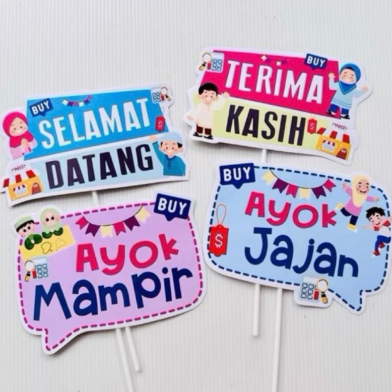 2er-54 we-53 Market Day Props dan Bunting Flag Properti Foto ACC Market Day Dekorasi Photobooth Mura