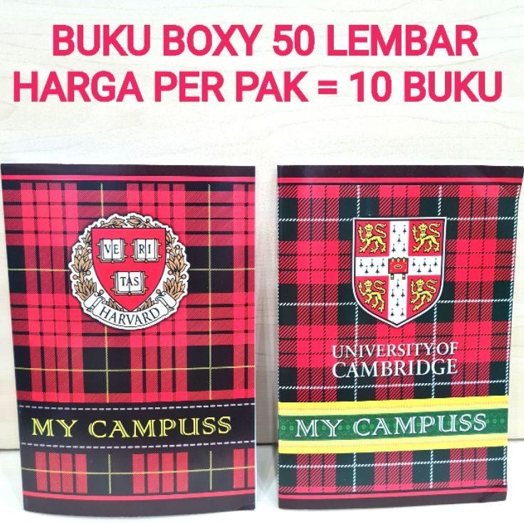 

Buku Tulis Panjang Bbos Campus Boxy 50 Lembar Isi 10 Buku Random
