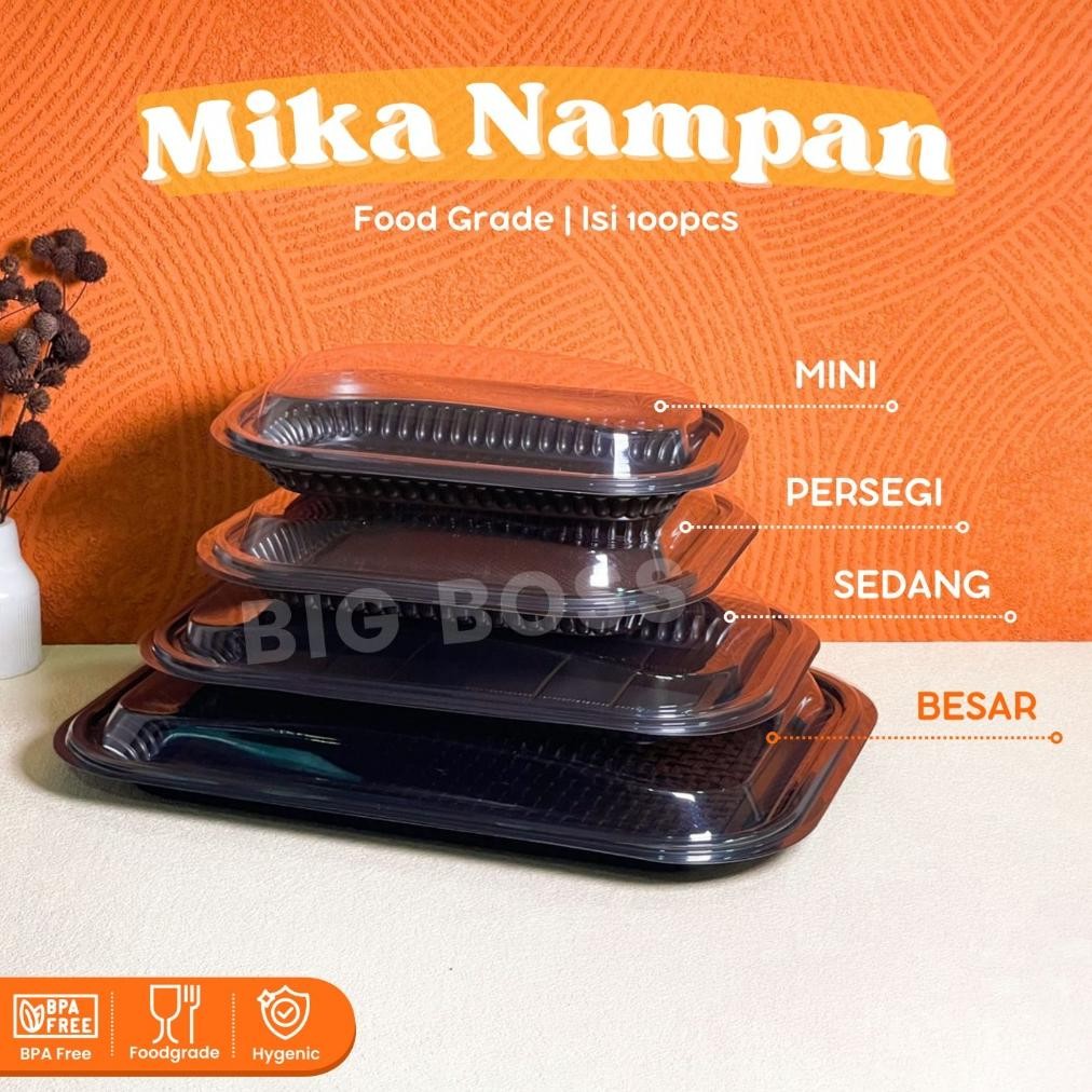 ter-46 IQR-914 [10PCS] Mika Tray Nampan Plastik Hantaran Kue Snack / Nampan Mika Plastik Viral Termu