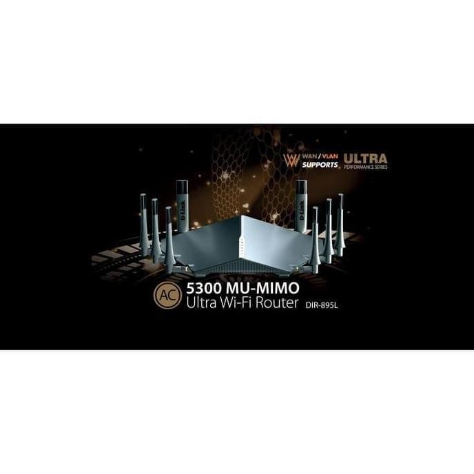 D-Link Dir-895L Dlink Ac5300 Mu-Mimo Ultra Wifi Router Dir 895L Black New Stok