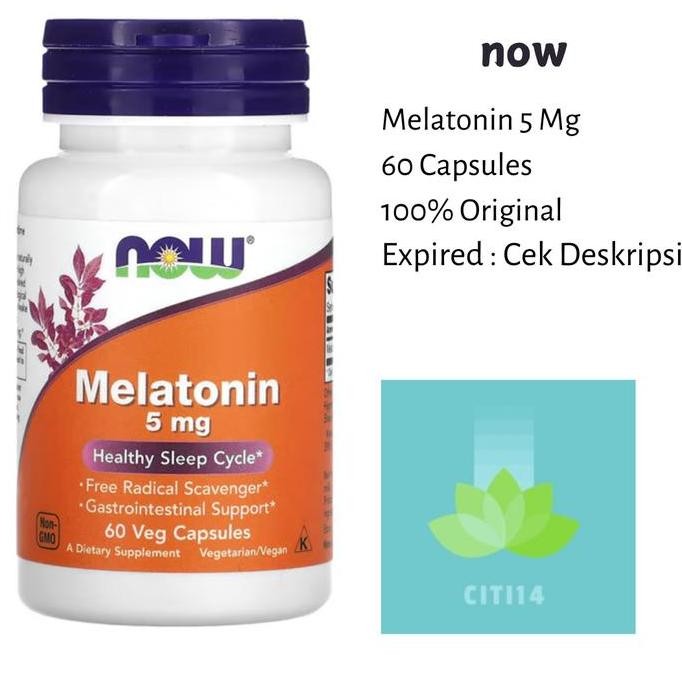 Now Foods Melatonin 5 mg 60 Veg Capsules