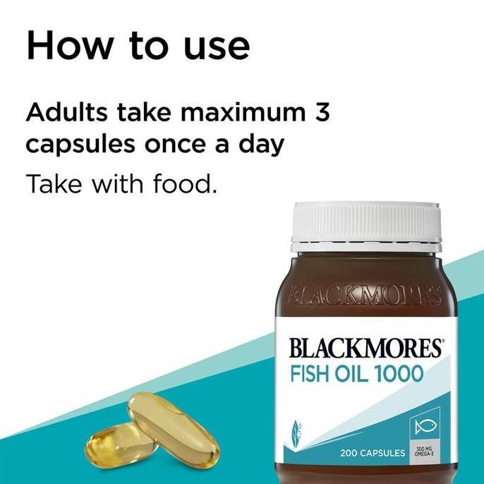 Blackmores Fish Oil 1000mg Omega-3 200 Capsules