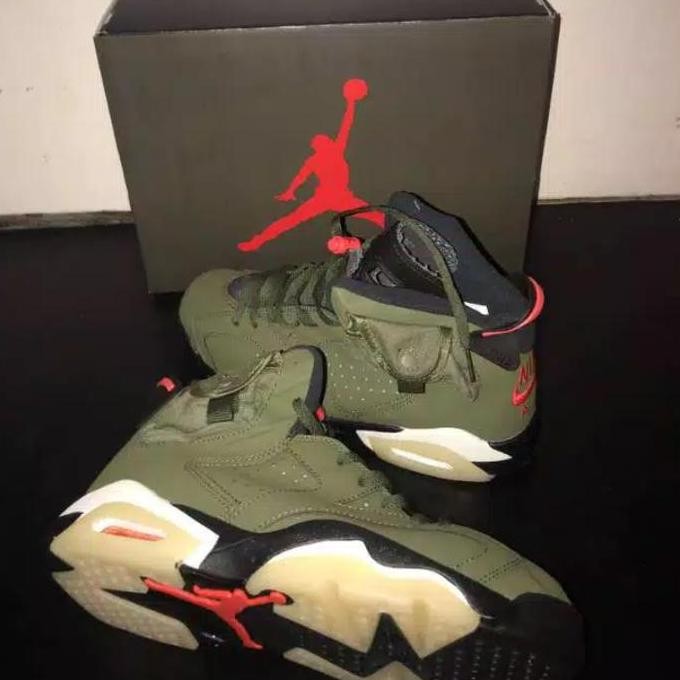 Sepatu Basket Nike Jordan 6 X Travis Scott 100% Authentic
