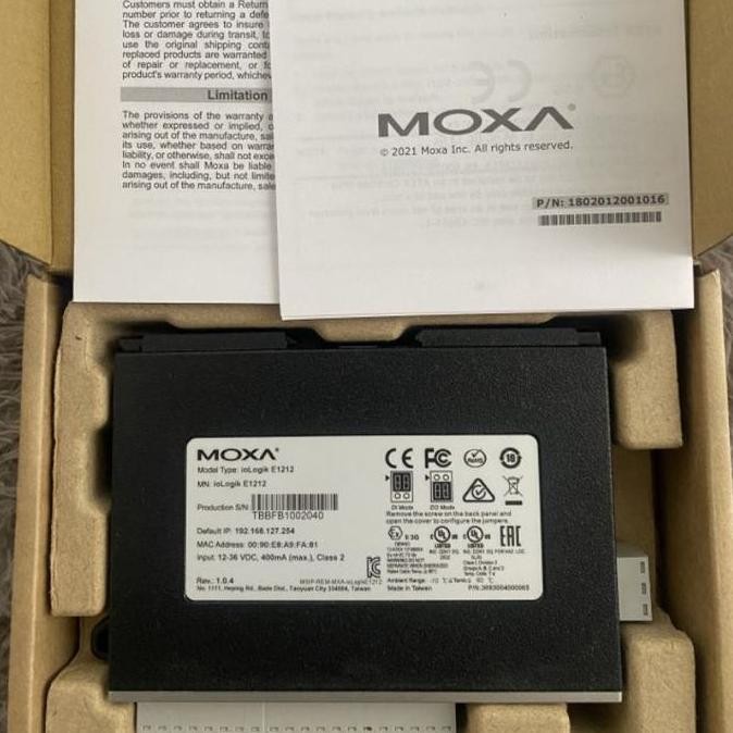 Moxa Iologik E1212 Ethernet Remote I/O Original New Stok