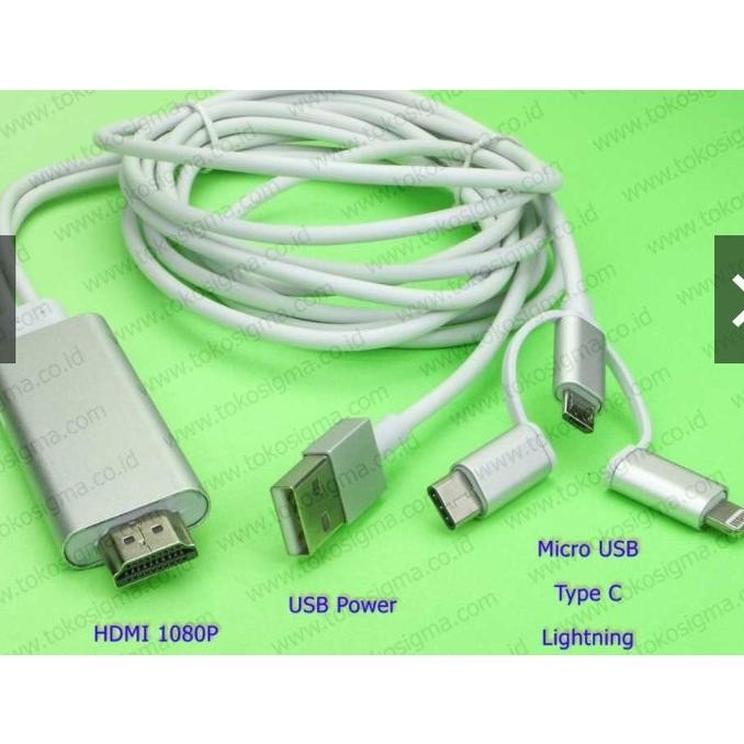 Kabel Hp Ke Tv Streaming Casting Ezcast Android Ios Ke Tv Hdm1 Bisa Semua Hp 3 In 1 Mirroring