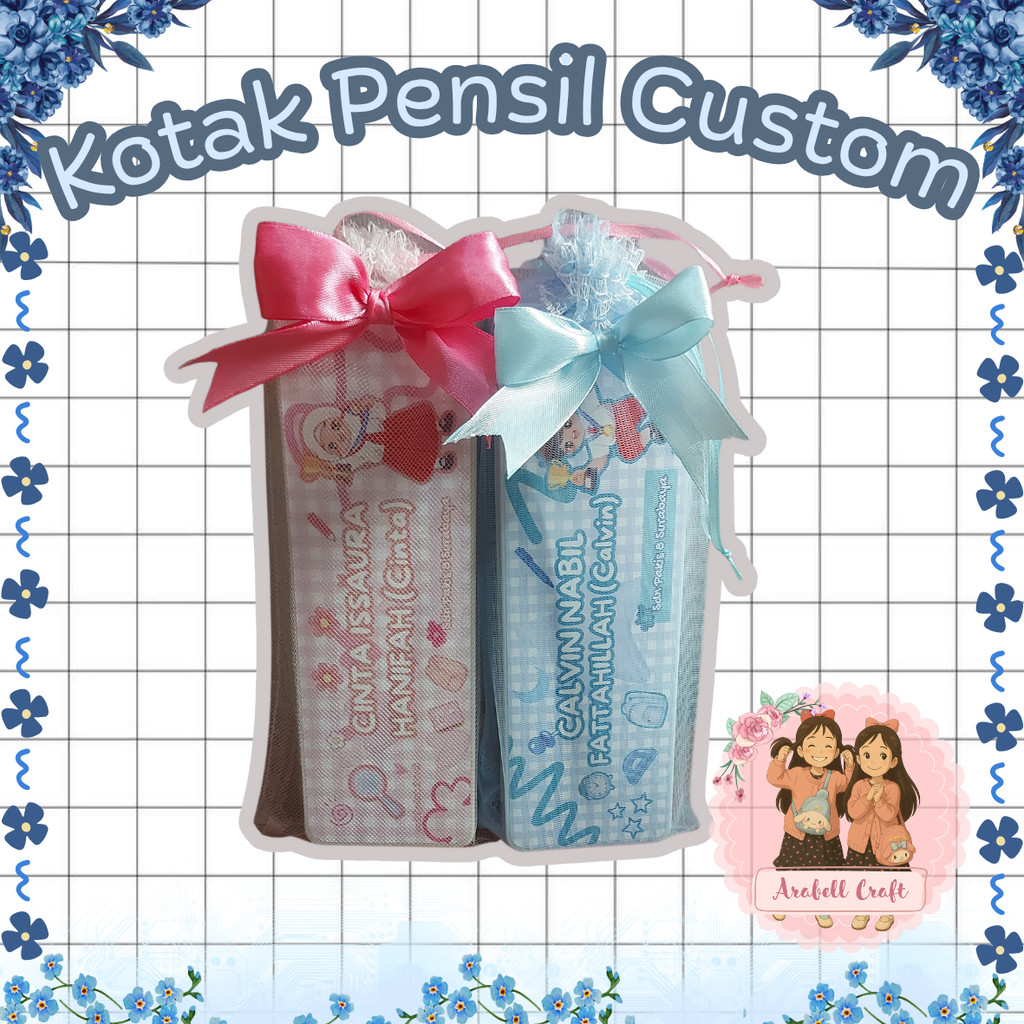 

Tepak Pensil Custom nama cocok untuk souvenir atau dipakai sendiri Kotak Pensil