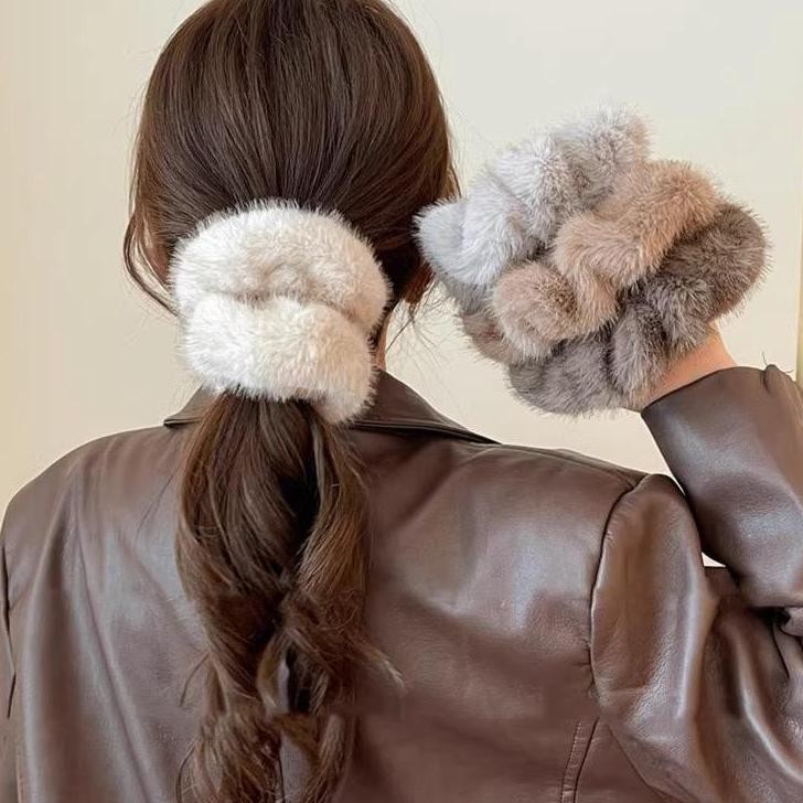 Hair Polytail Ikat Rambut Tebal Halus Ikat Rambut Crunchy Tmu012