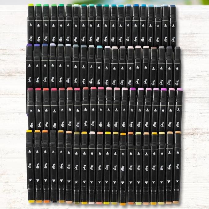 

Promo Spidol Brush Marker 80 Warna Hl-270 Art Marker Dual Tip Fine & Broad