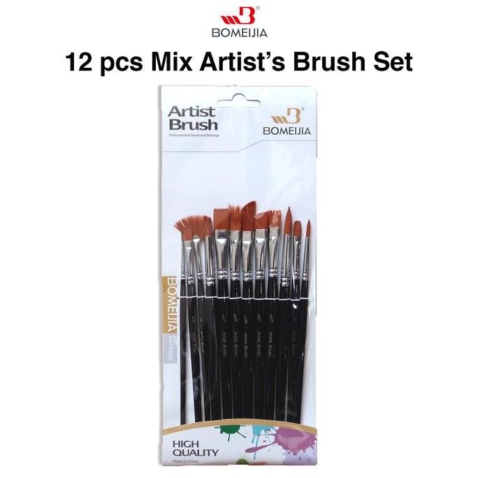 

Promo Bomeijia Artist 6Pcs Coffee Series Brush - Round, Filbert, Flat