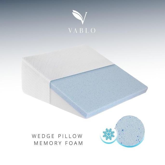 Bantal bedside wedge pillow by Vablo - Memory foam wedge pillow