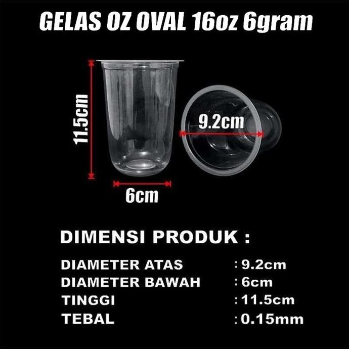 Grosir Gelas Oz Halal Oval Tebal 12Oz 14Oz 16Oz 18Oz 22Oz Datar Rata Dus Bening Cup Plastik Bulat Du