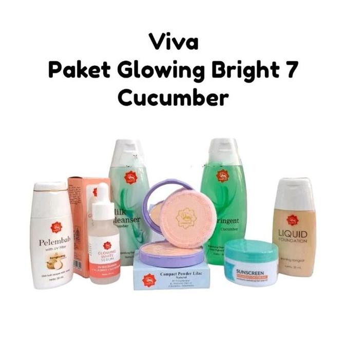 SIAP KIRIM VIVA SKINCARE FLEK HITAM LENGKAP - FOUNDATION, BEDAK PADAT, PELEMBAB GLOW MEKAP