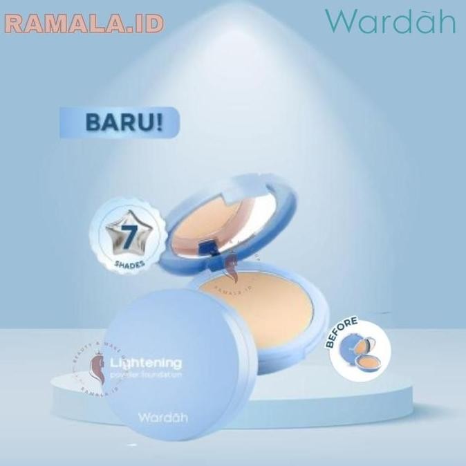 SIAP KIRIM WARDAH LIGHTENING POWDER FOUNDATION TWC FULL SIZE + REFILL - BEDAK PADAT GLOWING UNTUK FL