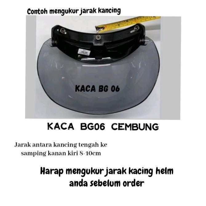 Kaca Bogo 06 100% Original Asli Bogo Cembung Kaca Helm Bogo