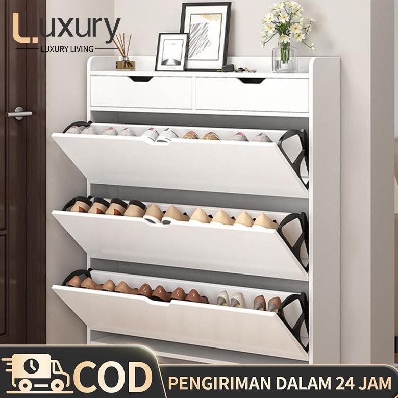 Rak Serbaguna Rak Lemari Sepatu Minimalis Kayu Susun / Rak Sepatu Kayu Minimalis