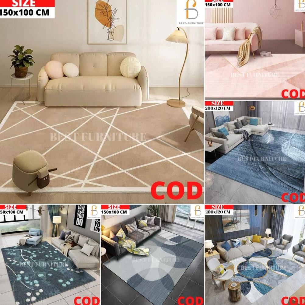 Premium Quality Karpet Lantai Anti Slip Minimalis Karpet Ruang Tamu Ruang Kamar