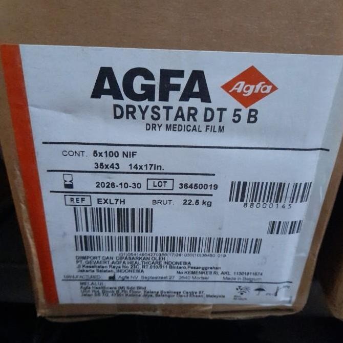 ready stock  Film DT5B AGFA '14x17 (Depok)