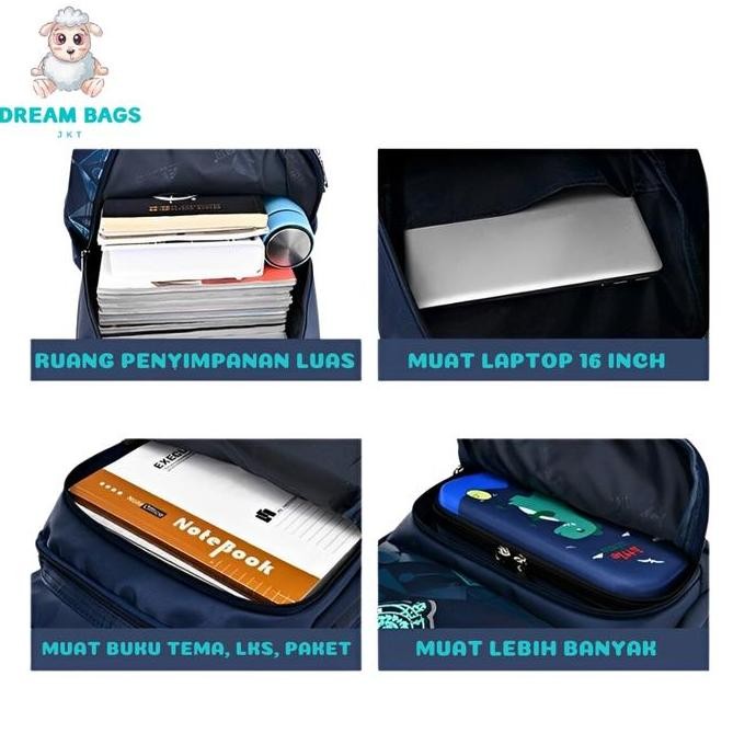 TAS TROLI ANAK LAKI LAKI RODA 3 - TAS KOPER ANAK - TAS TROLLEY