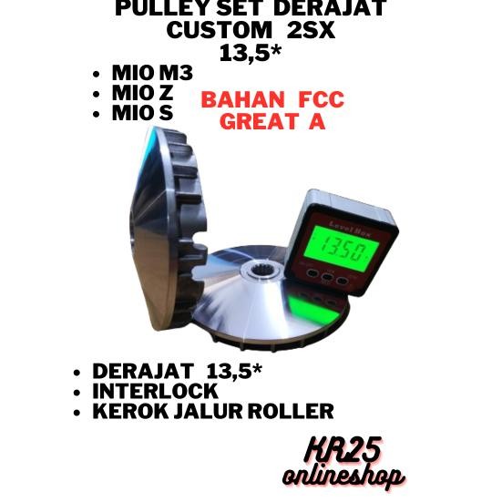 PULLEY SET RUMAH ROLER DERAJAT CUSTOM KODE 2SX MIO M3 MIO Z  MIO S  13,5  13,8