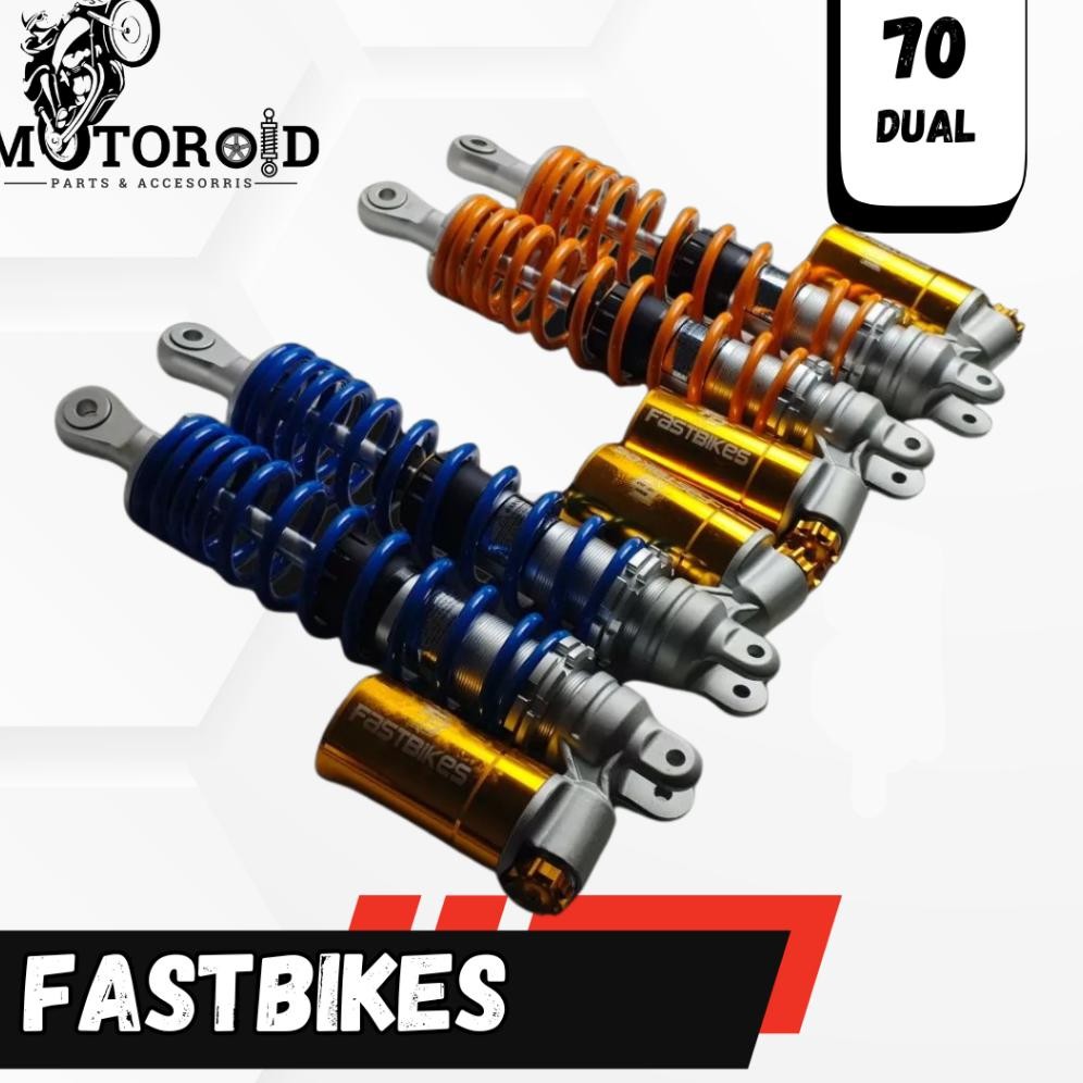 Shockbreaker FastBikes 70 Double Full CNC Tabung Bawah Universal Motor Bebek Vario Aerox 310 330 MM