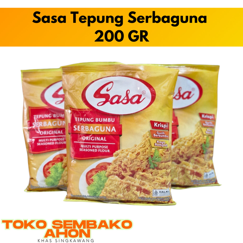 

Sasa Tepung Serbaguna 200 Gram / Tepung Bumbu Sasa 200gr / Tepung Serbaguna Goreng Krispi / Tepung Sasa Serba Guna