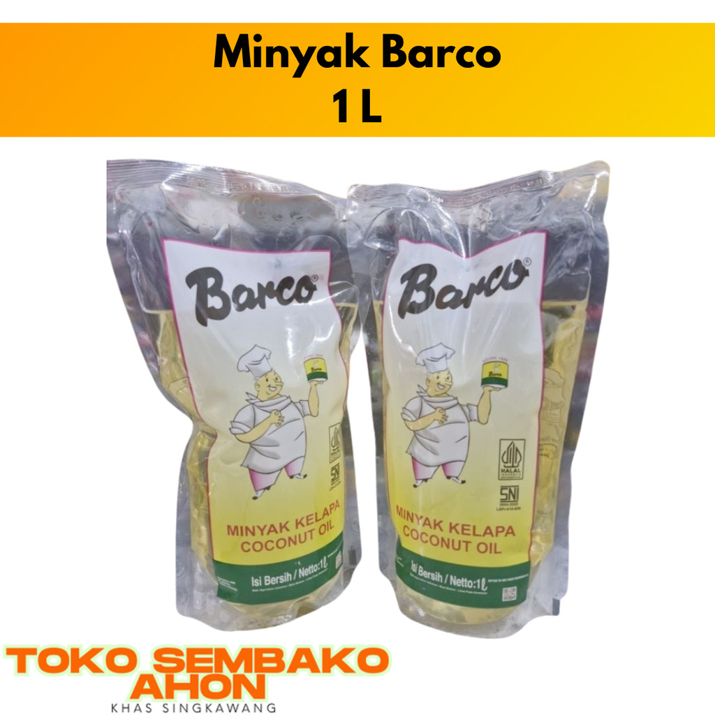 

Minyak Barco 1 Liter | Minyak Kelapa Barco Bening 1 Liter / Barco Coconut Oil 1L / Minyak Kelapa Premium Bening / Minyak Goreng Barco