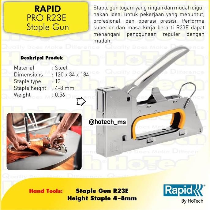 

Promo RAPID PRO STAPLE GUN R23 | Mesin Tembak Rapid R23 PRO RAPID Blister COD