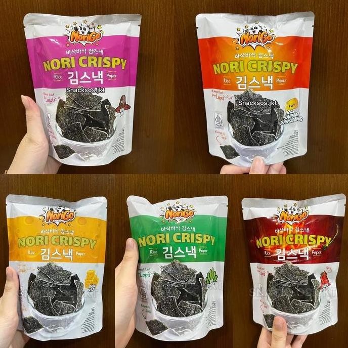 

NoriGo Nori Seaweed Rumput Laut Crispy do/Original/Cheese Keju / BBQ / Jagung Panggang Crisp Tema