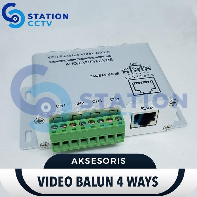 Video Balun CCTV 4 Ways / 4 Ch Passive Video Balun