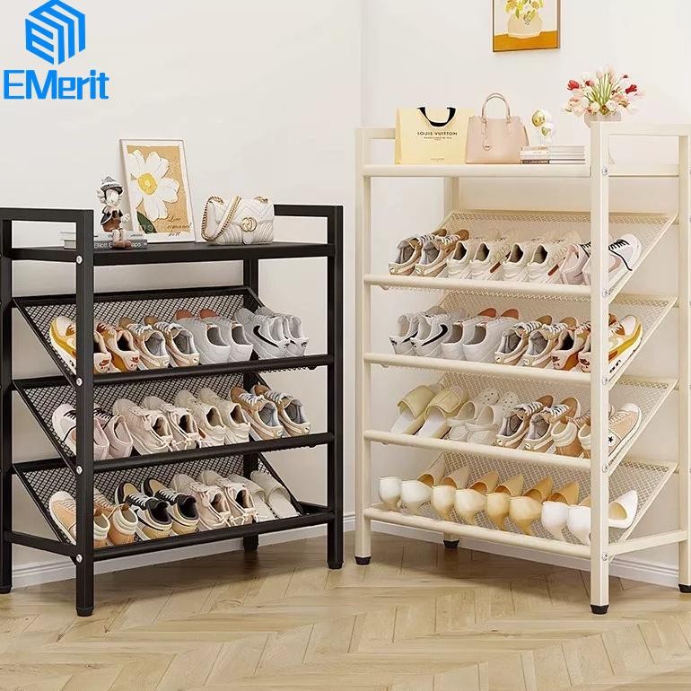 Rak Sepatu Besi Besar Kokoh Rak Sepatu Stainless 5 Susun Tempat Sepatu Kokoh Rak Susun Serbaguna