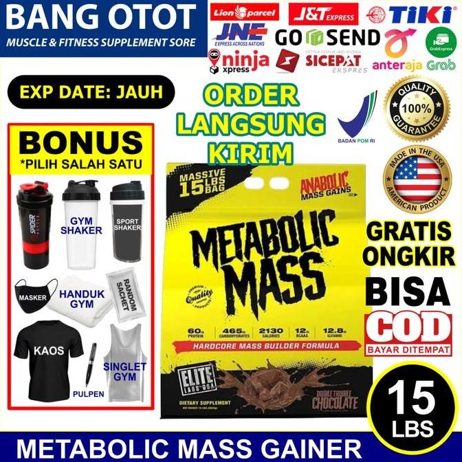 [mochstore] EliteLabs Metabolic Mass Gainer 15 Lbs BPOM Susu Protein Weight Gainer Elite Labs Metabo