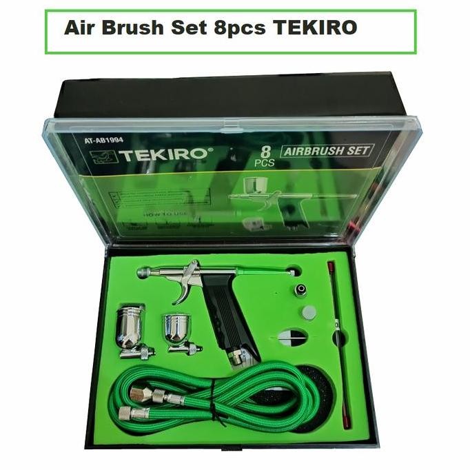 

Promo Tekiro air brush set 8 pcs 0,3mm kit paint spray gun spet pen lukis COD