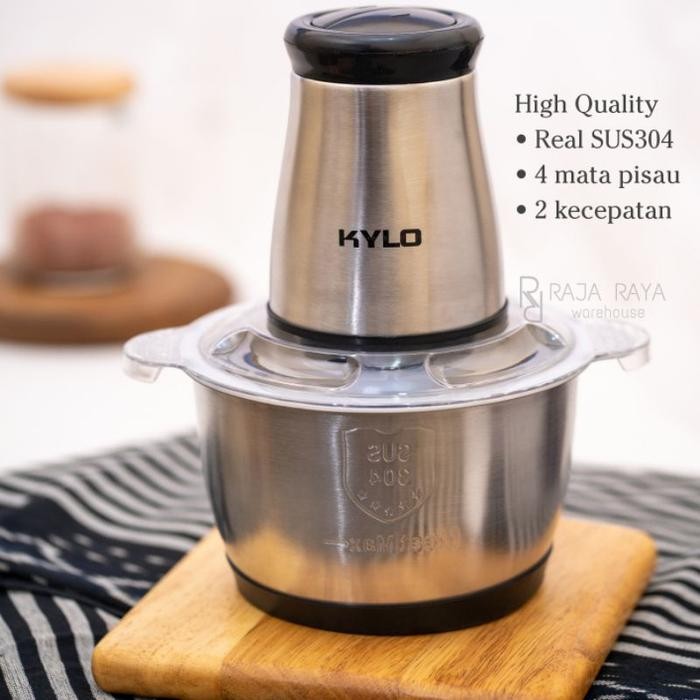 Blender Daging Stainless Steel 2L/Meat Grinder Stainless/Meat Chopper Stainless stenlis 2 liter COD