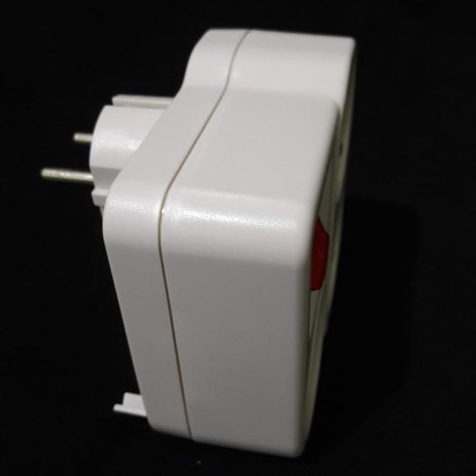 Stop Kontak Arde Uticon 3 Lubang Segi + Steker + Saklar S-348Sw S348Sw