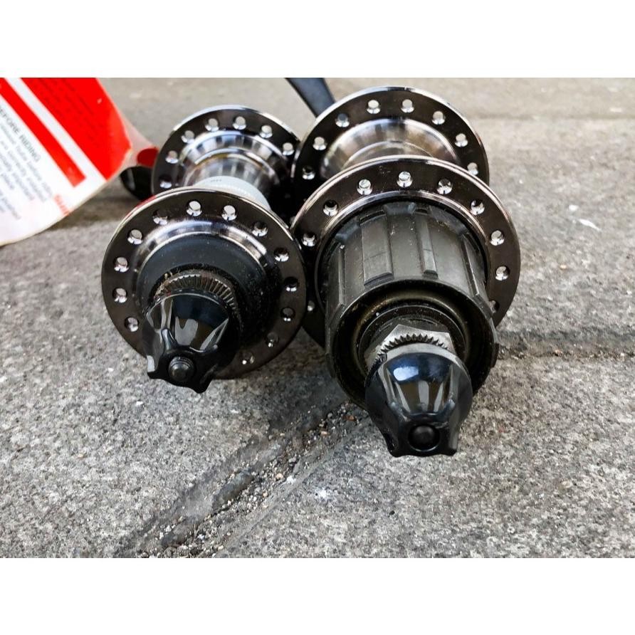 Part Sepeda Hub Free Hub Shimano Stx Special Edition Mc32 32 H Gun Metal Black