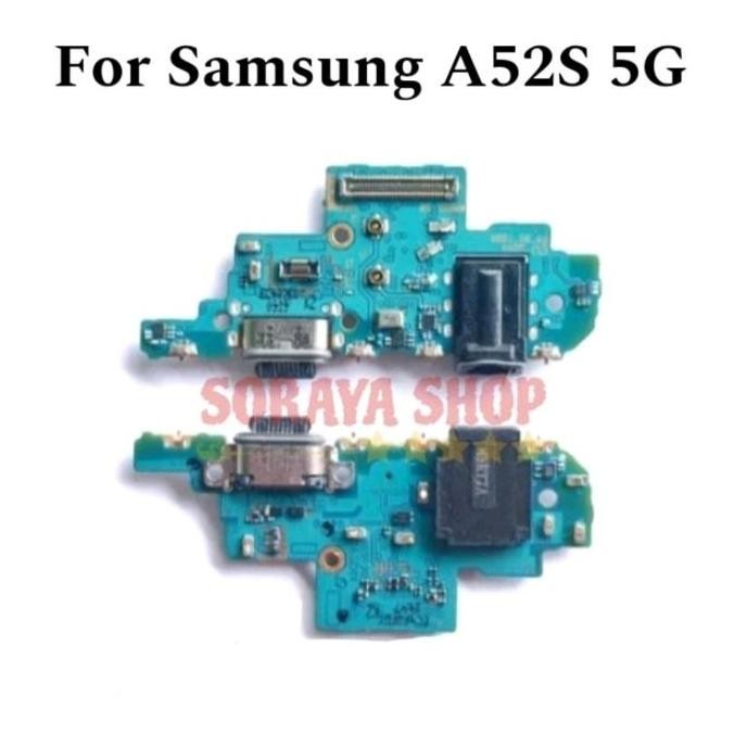 TERMURAH - PAPAN CAS SAMSUNG A52S 5G ORI 100% FULL IC PCB BOARD KONEKTOR CHARGER