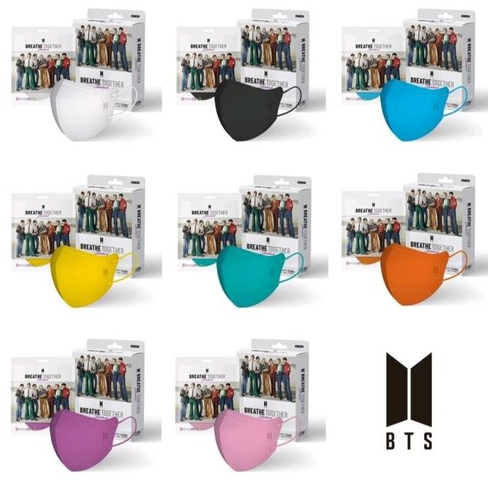 [1Pcs] BTS Dynamite Breath Together Color Mask Korea (Official Mask)