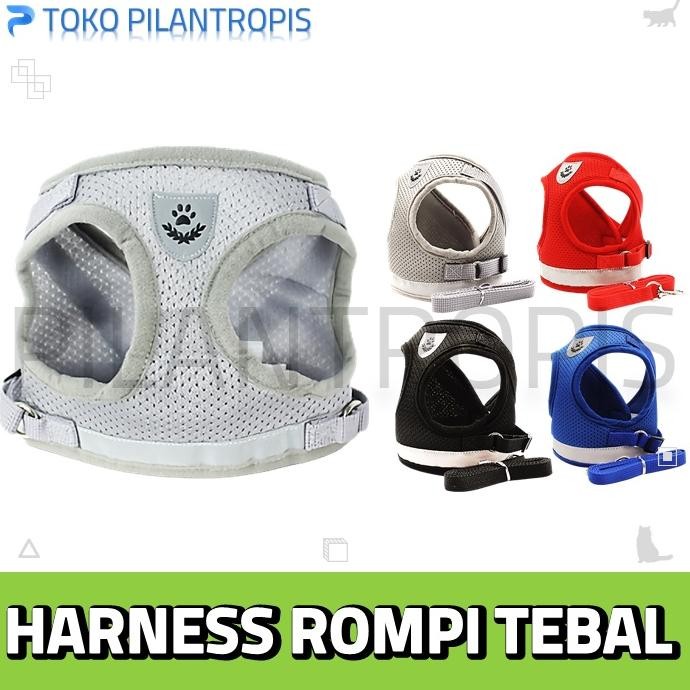 ROMPI HARNESS KUCING ANJING TALI TUNTUN KUCING UNTUK JALAN MURAH HERNES HARNEST CAT DOG HARNES KUCIN