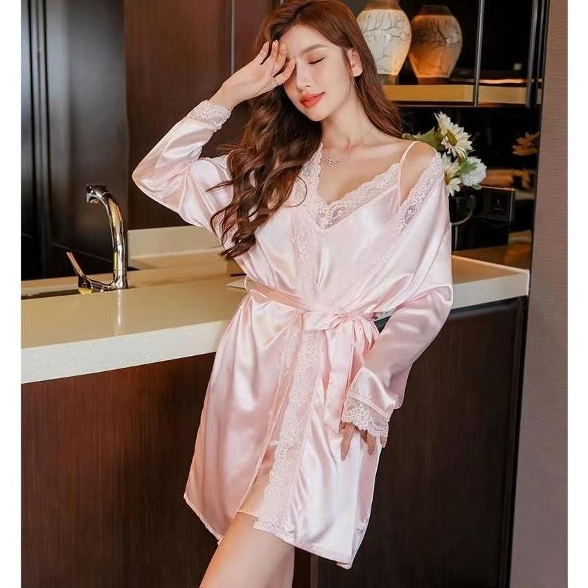 Piyama Wanita Kimono/Pakaian Tidur Wanita/1 Set Kimono