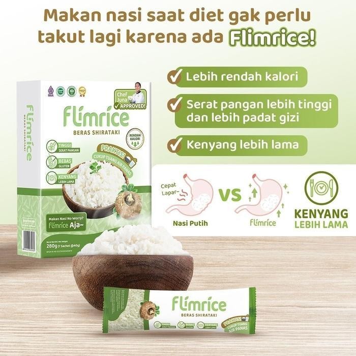 

Flimrice shirataki nasi diet beras instant 1 box isi 7 sachet Ori!!