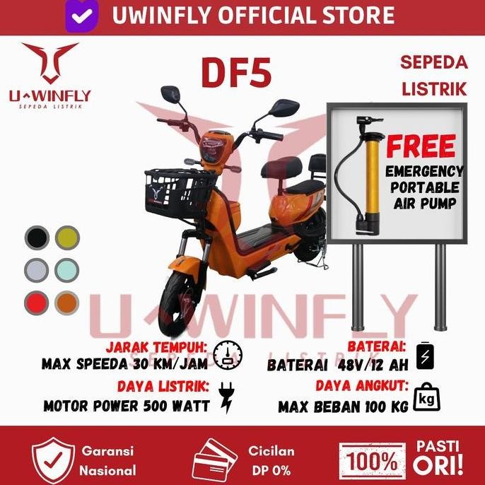 (newstore) SEPEDA LISTRIK UWINFLY DRAGON FLY 5 / DF5 GARANSI RESMI