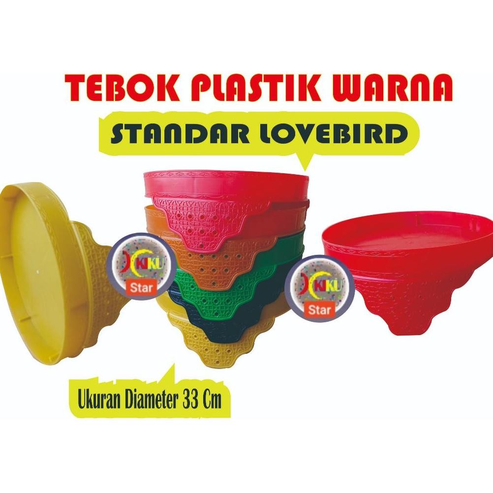 Tebok Plastik Warna (Standar Lovebird) DiM