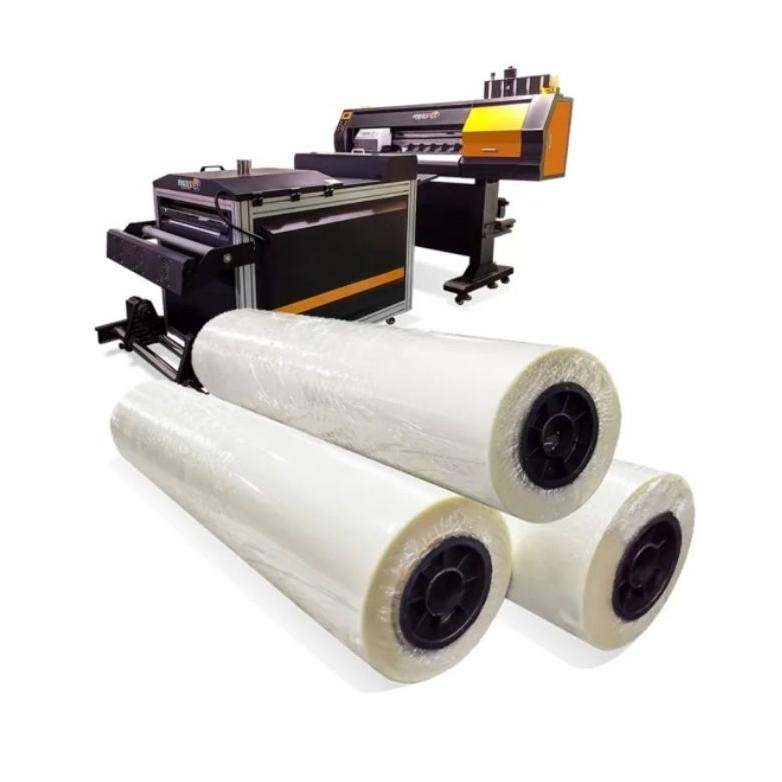 

pet film dtf 30cm 1roll glossy anti gagal premium quality DiM