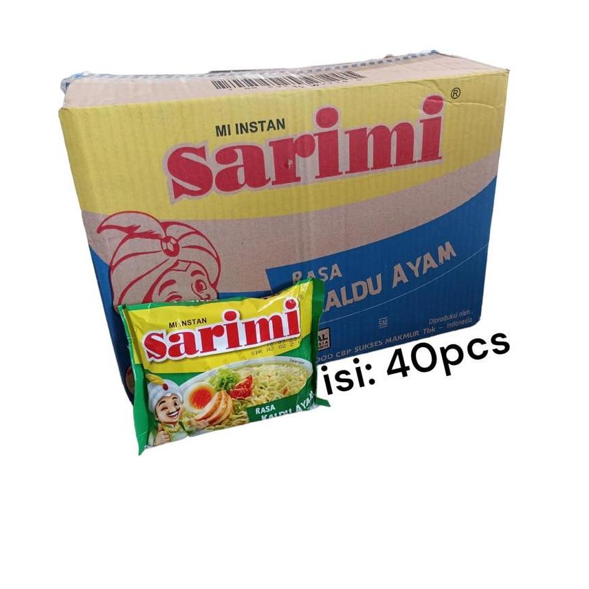 

Mie instan sarimi kaldu ayam 1 dus isi 40 bungkus Kuah LS