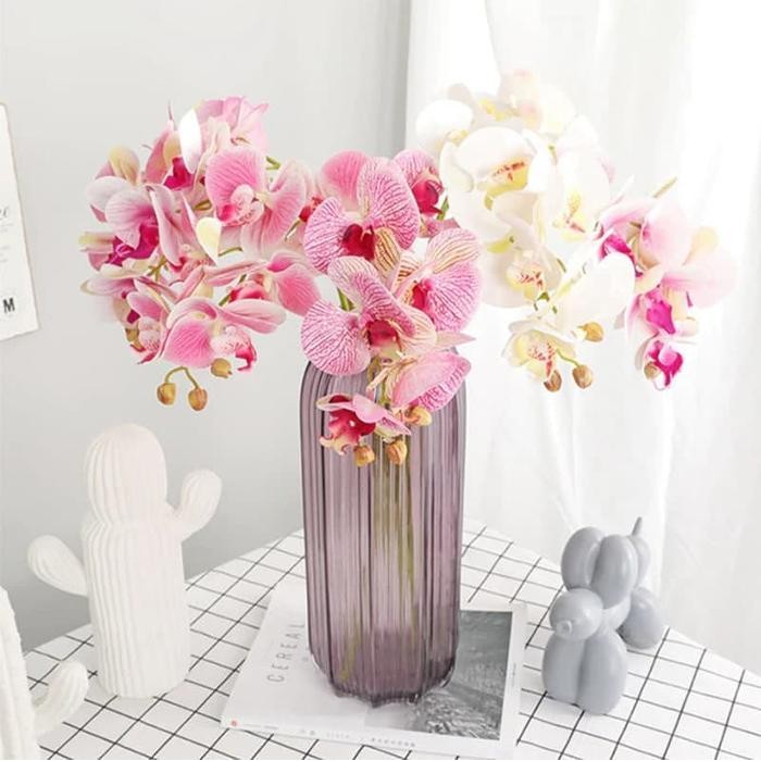 Bunga Anggrek Hias Jumbo - Buket Bunga - Tanaman Plastik Artificial