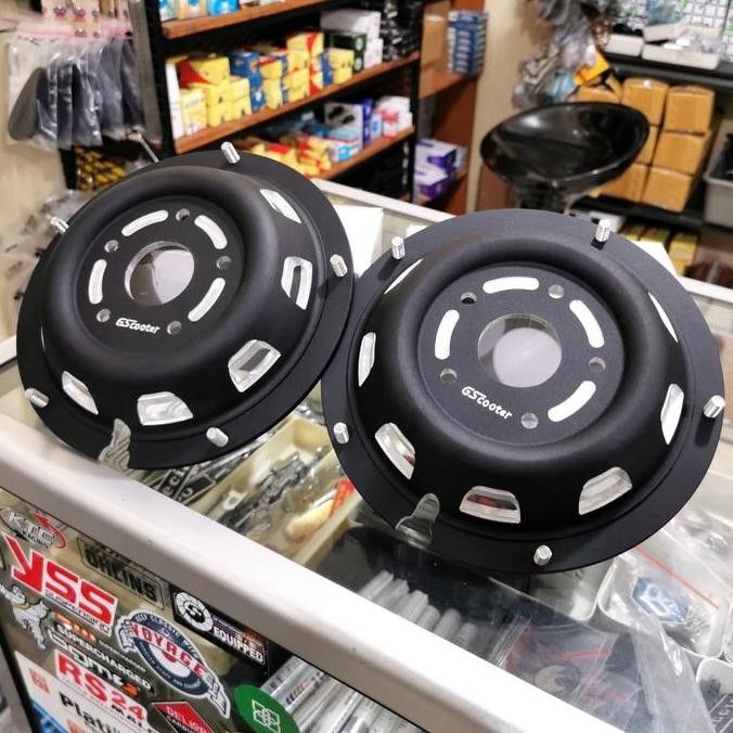 Terlaris Tromol Hub Adaptor Ufo Rally Gscooter Cnc Coating Black Ready Stok